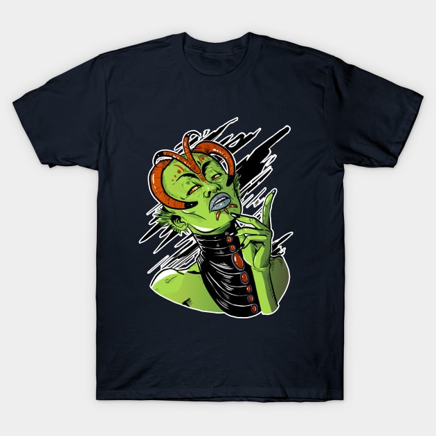 Monster lady - caterpillar T-Shirt by iisjah